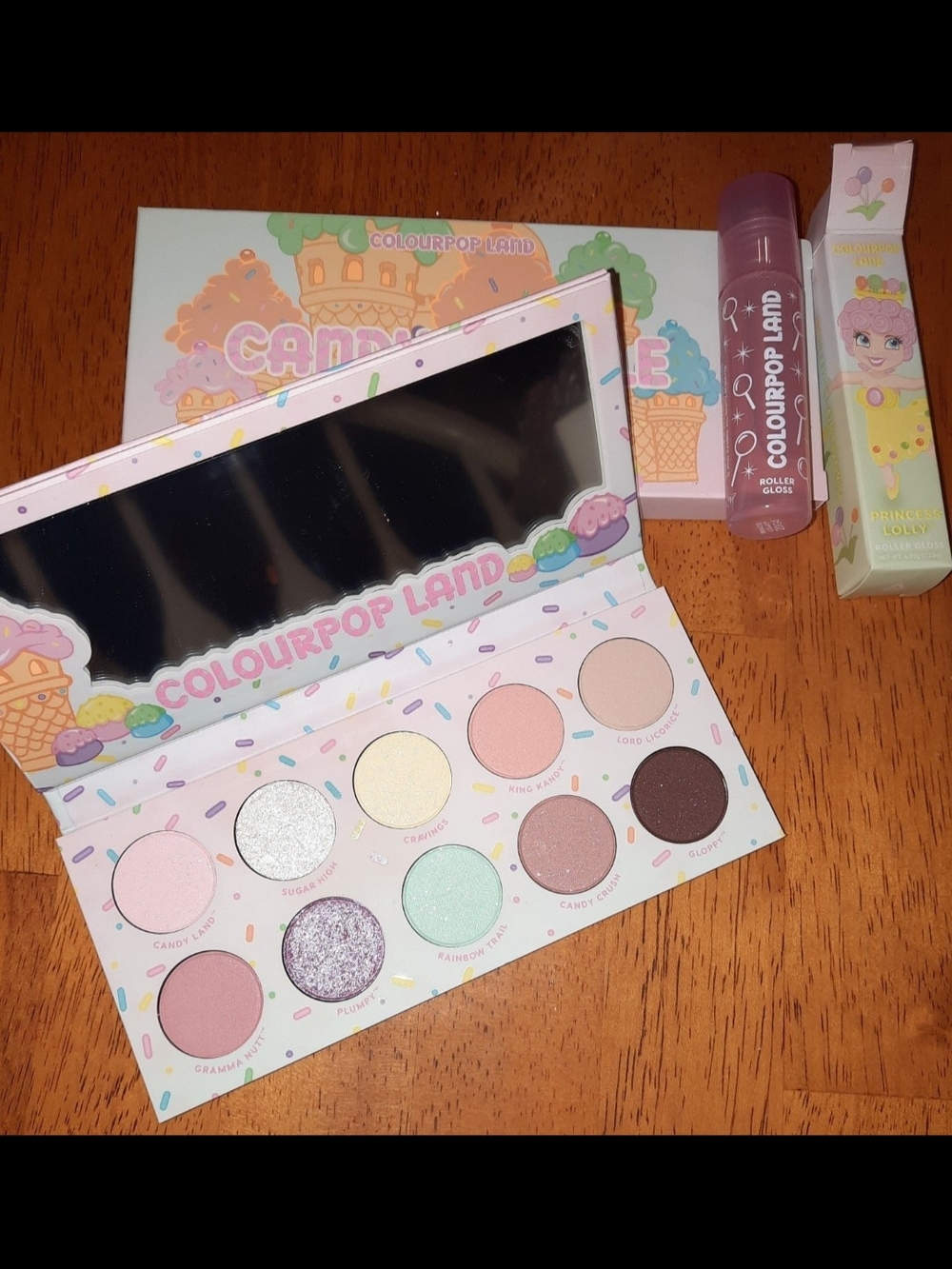 ColourPop Candy Land Eyeshadow Palette & Pink Roller Gloss